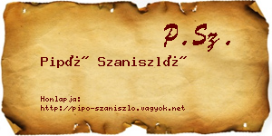 Pipó Szaniszló névjegykártya